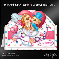 Cute Valentine Couple Tent Card-1