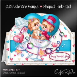Cute Valentine Couple Tent Card-2