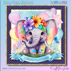 Baby Party Elephant 7x7 MiniKit-2