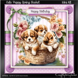 Cute Puppy Spring Basket MiniKit-3