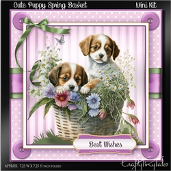 Cute Puppy Spring Basket MiniKit-5