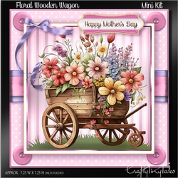 Floral Wooden Wagon MiniKit-4