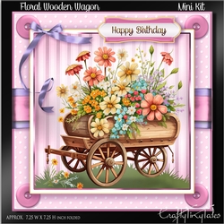 Floral Wooden Wagon MiniKit-6