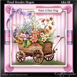 Floral Wooden Wagon MiniKit-7