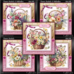 Floral Baskets & Butterflies BUNDLE-2