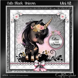 Cute Black Unicorn MiniKit-3
