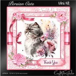 Persian Cats Card Front Mini Kit-2