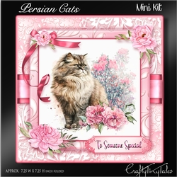 Persian Cats Card Front Mini Kit-3