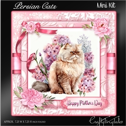 Persian Cats Card Front Mini Kit-4