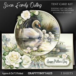 Swan Family Outing Tent Card Kit-2