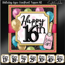 Birthday Ages Card Topper Kit