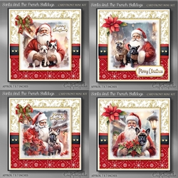 Santa And The French Bulldogs BUMPER
