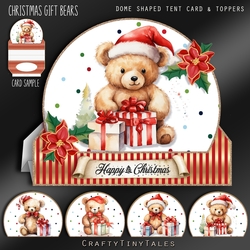 Christmas Gift Bears Tent Card & Toppers-2