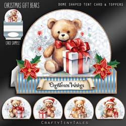 Christmas Gift Bears Tent Card & Toppers-3