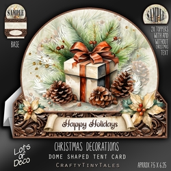 Christmas Decorations Dome Tent Card-7
