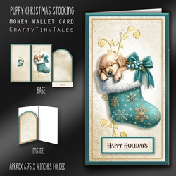 Puppy Christmas Stocking Money Card Kit-3