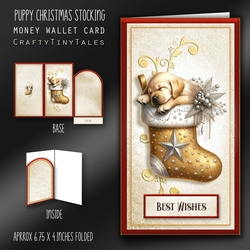 Puppy Christmas Stocking Money Card Kit-5