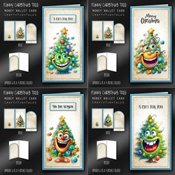 Funny Christmas Tree Money Card BUNDLE