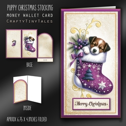 Puppy Christmas Stocking Money Card Kit-13