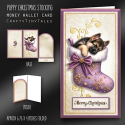 Puppy Christmas Stocking Money Card Kit-18