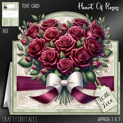 Heart Of Roses Tent Card Kit