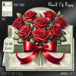 Heart Of Roses Tent Card Kit-2