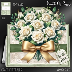 Heart Of Roses Tent Card Kit-4