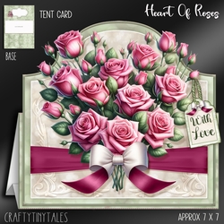 Heart Of Roses Tent Card Kit-5