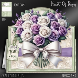 Heart Of Roses Tent Card Kit-7