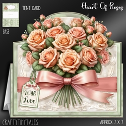 Heart Of Roses Tent Card Kit-8