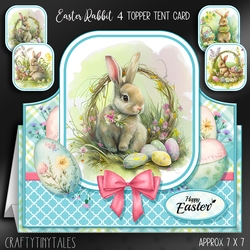 Easter Rabbit 4 Topper Tent Card Kit