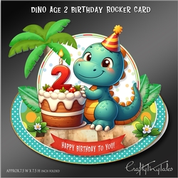 Dino Age 2 Birthday Rocker Card Kit