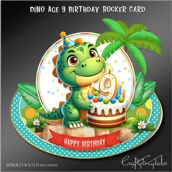 Dino Age 9 Birthday Rocker Card Kit