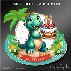 Dino Age 10 Birthday Rocker Card Kit