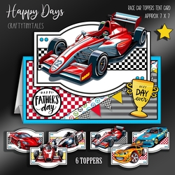 Happy Days Race Car Toppers Tent Card
