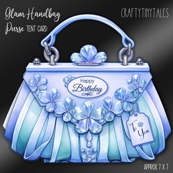 Glam Handbag * Purse Tent Card-3