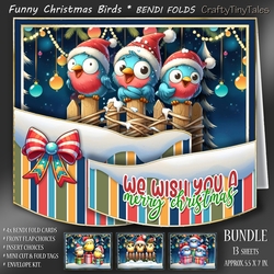 Funny Christmas Birds Bendi Folds BUNDLE