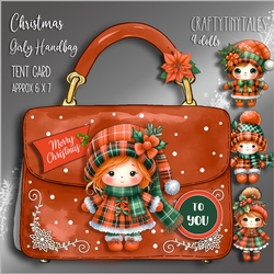 Christmas Girly Handbag Tent Card Kit-5