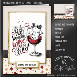 Merry and Tipsy Cut and Fold Card Kit-4