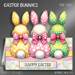 EASTER BUNNIES Tent Card Kit-1