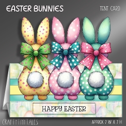 EASTER BUNNIES Tent Card Kit-2