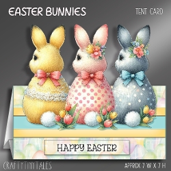 EASTER BUNNIES Tent Card Kit-4