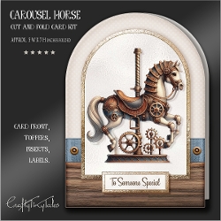 Carousel Cut and Fold Card Kit-3