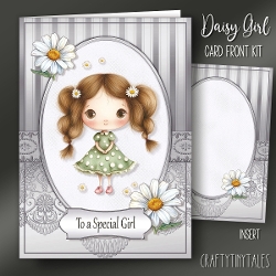 Daisy Girl Card Front Kit-2