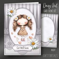 Daisy Girl Card Front Kit-3