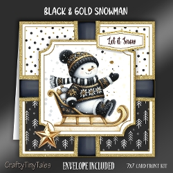 Black & Gold Snowman-3