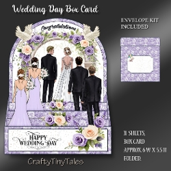 Wedding Day Box Card - Lavender