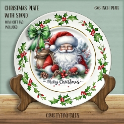 Christmas Plate With Stand Kit-1