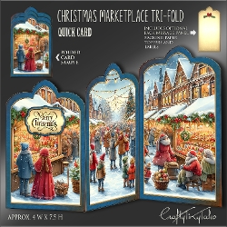 Christmas Market Tri-Fold Card Kit-1