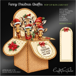 Funny Christmas Giraffes Pop-Up Box